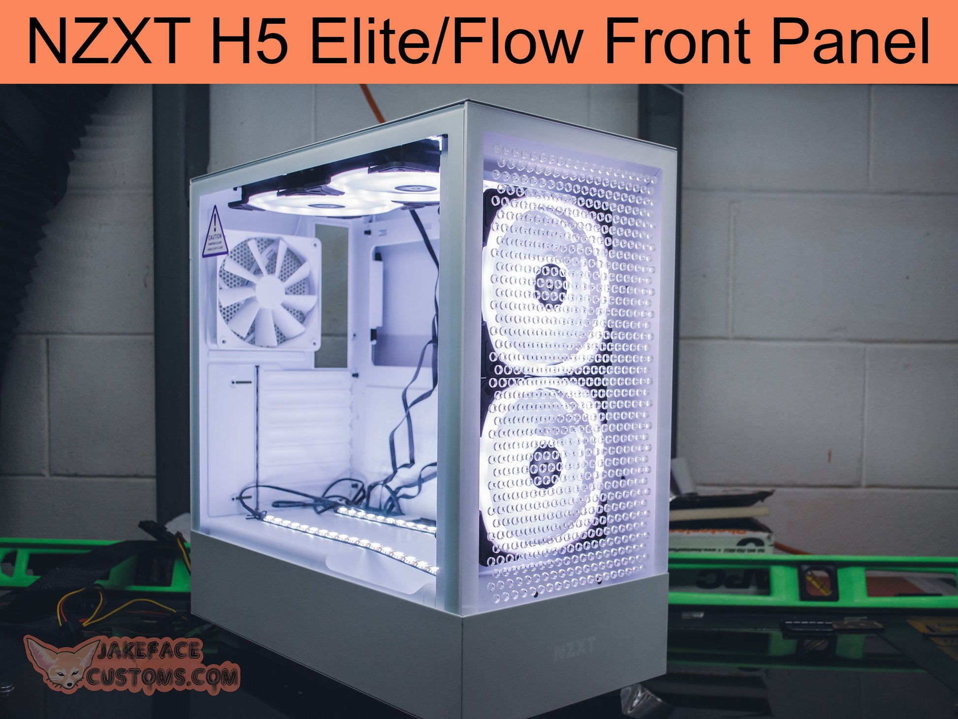 NZXT H5 Elite and Flow Custom Vented Front Panel - JakefaceCustoms